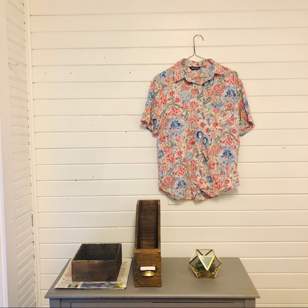 Vintage Ashleigh Morgan Floral Button-Up